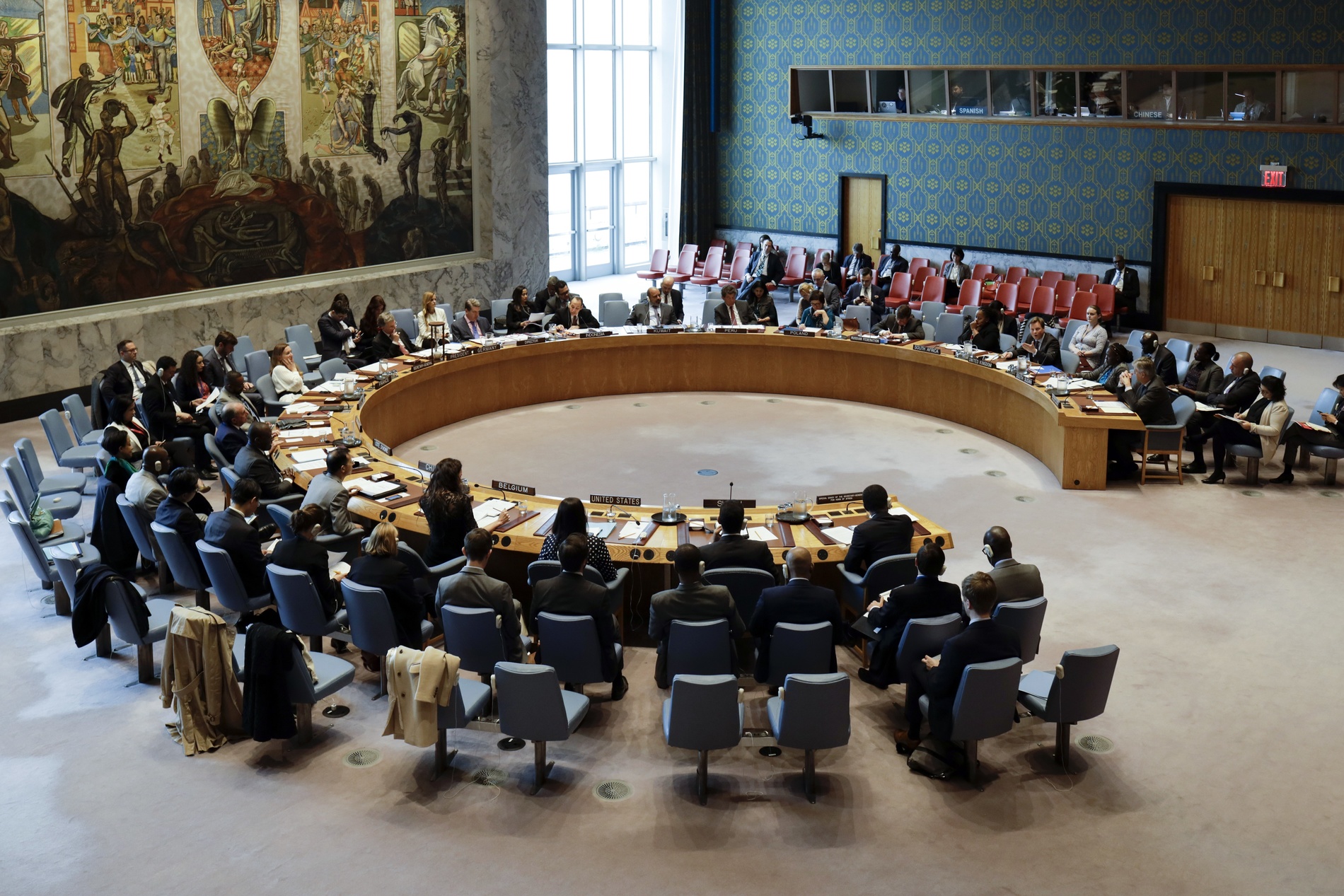 The UN Security Council meets in New York.