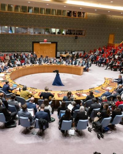 On October 25, 2023, the UN Security Council voted on a draft resolution on the situation in the Middle East. © UN Photo